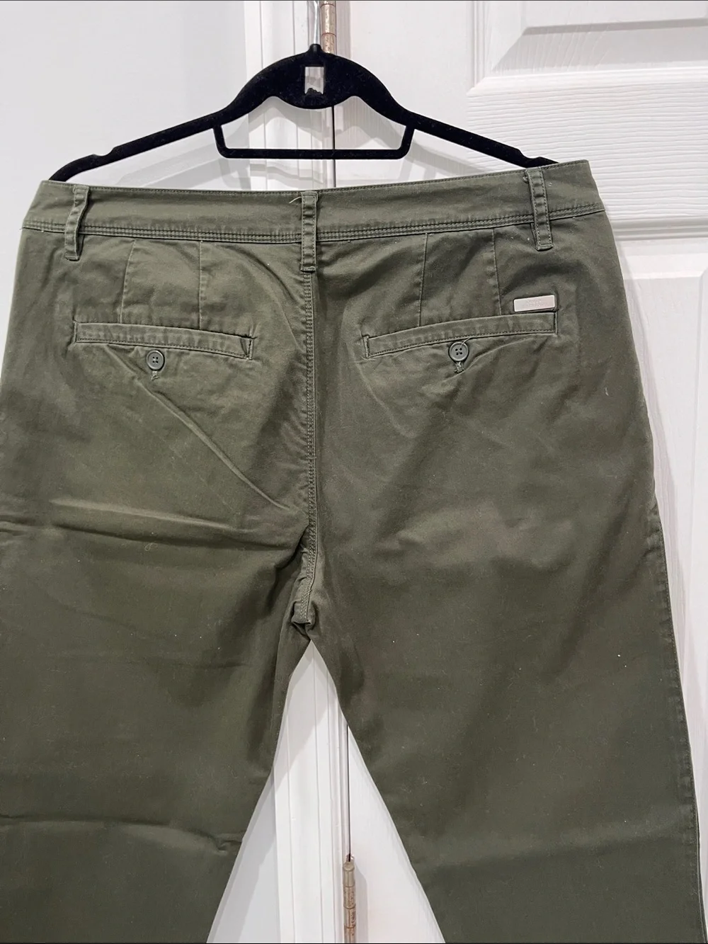 Armani Exchange Olive Green Slim Chinos